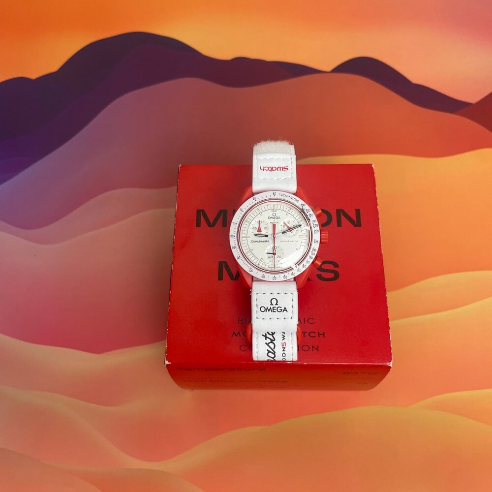 🌹Swatch X Omega Moonswatch Mission To Mars - Picture 2 of 6